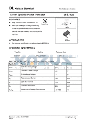 2SB709A_0712 datasheet - Silicon Epitaxial Planar Transistor