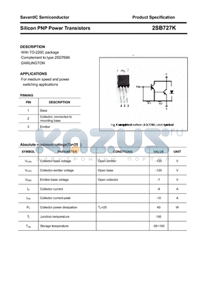 2SB727K datasheet - Silicon PNP Power Transistors
