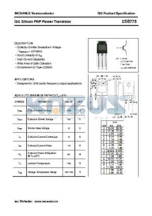 2SB775 datasheet - isc Silicon PNP Power Transistor