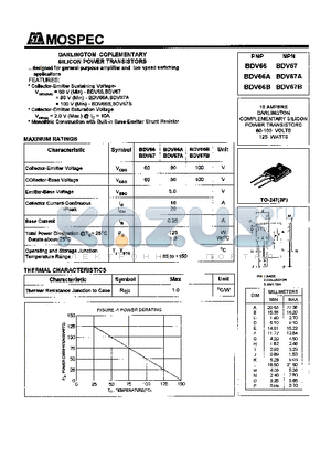 BDV66 datasheet - POWER TRANSISTORS(16A,60-100V,125W)