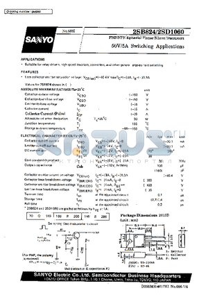 2SB824 datasheet - 50V/5A Switching Applications