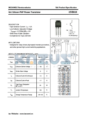 2SB828 datasheet - isc Silicon PNP Power Transistor