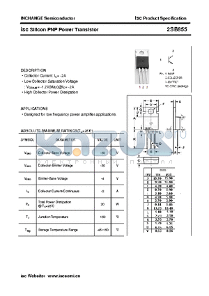 2SB855 datasheet - isc Silicon PNP Power Transistor