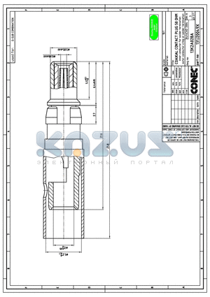 131J20049X datasheet - COAXIAL CONTACT PLUG 50 OHM