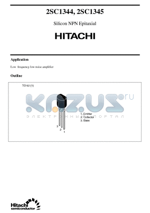 2SC1344 datasheet - Silicon NPN Epitaxial