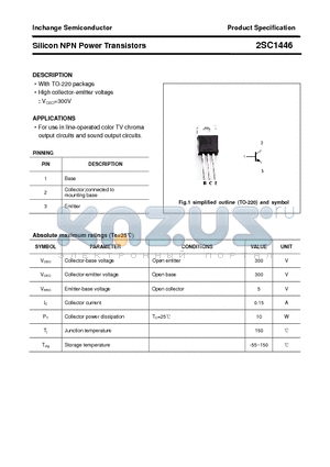 2SC1446 datasheet - Silicon NPN Power Transistors