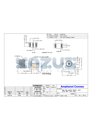 132255-11 datasheet - SMA END LAUNCH RECEPT. JACK (FOR .085