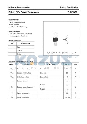 2SC1520 datasheet - Silicon NPN Power Transistors