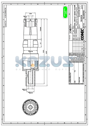 132J20019X datasheet - COAXIAL CONTACT SOCKET 50 OHM