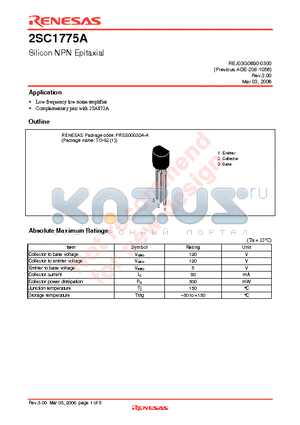 2SC1775A datasheet - Silicon NPN Epitaxial