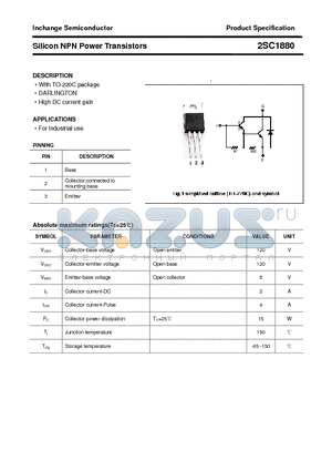 2SC1880 datasheet - Silicon NPN Power Transistors