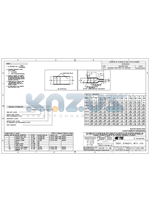 202D185 datasheet - BOOT, STRAIGHT, WITH LIPS
