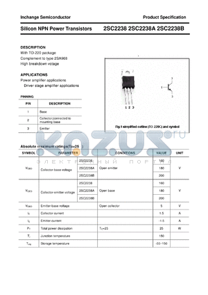 2SC2238 datasheet - Silicon NPN Power Transistors