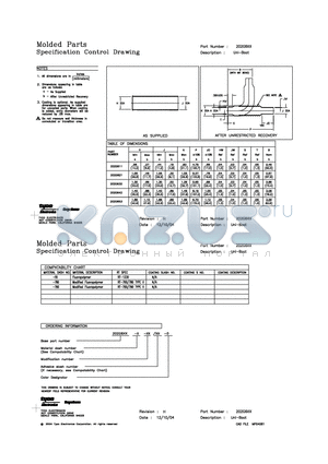 202G611 datasheet - Molded Parts Specification Control Drawing