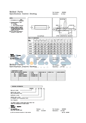 202G642 datasheet - Molded Parts Specification Control Drawing