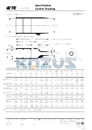 202K121-3-0 datasheet - SPECIFICATION CONTROL DRAWING