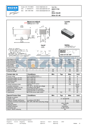 BE05-1E66-M datasheet - BE Reed Relay