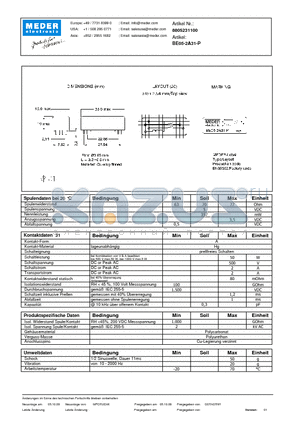 BE05-2A31-P_DE datasheet - (deutsch) BE Reed Relay