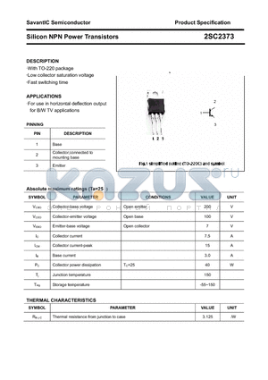 2SC2373 datasheet - Silicon NPN Power Transistors