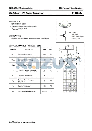 2SC2414 datasheet - isc Silicon NPN Power Transistor