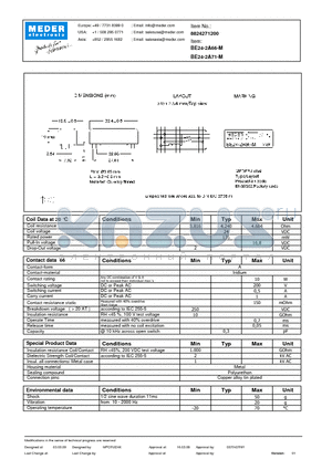 BE24-2A66-M datasheet - BE Reed Relay