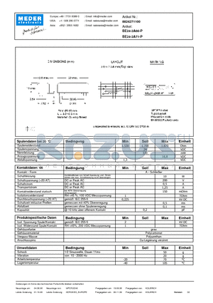 BE24-2A66-P_DE datasheet - (deutsch) BE Reed Relay