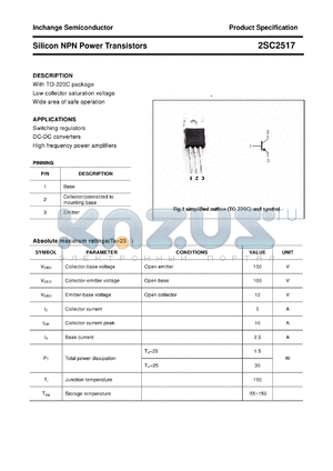 2SC2517 datasheet - Silicon NPN Power Transistors