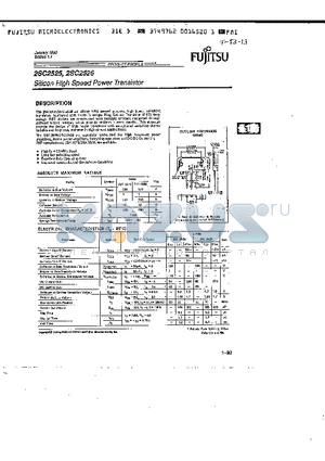 2SC2525 datasheet - Silicon High Speed Power Transistor