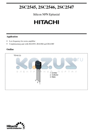 2SC2545 datasheet - Silicon NPN Epitaxial