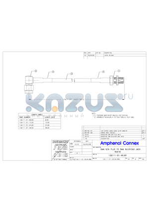 135111-01-12.00 datasheet - SMA R/A PLUG TO BULKHEAD JACK RG316