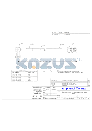 135111-04-06.00 datasheet - SMA R/A PLUG TO BULKHEAD JACK RG58