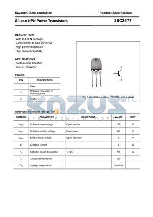 2SC2577 datasheet - Silicon NPN Power Transistors