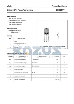 2SC2577 datasheet - Silicon NPN Power Transistors