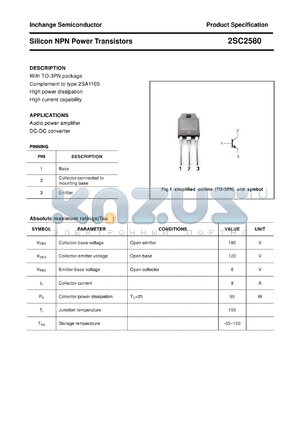 2SC2580 datasheet - Silicon NPN Power Transistors