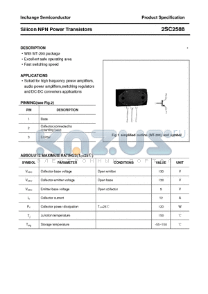 2SC2588 datasheet - Silicon NPN Power Transistors