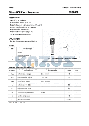 2SC2590 datasheet - Silicon NPN Power Transistors