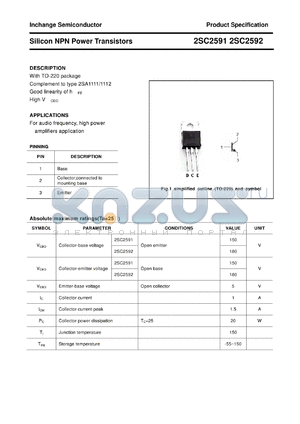 2SC2591 datasheet - Silicon NPN Power Transistors