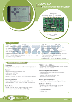 BEGV643A datasheet - Display Embedded System