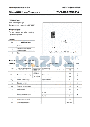 2SC2690A datasheet - Silicon NPN Power Transistors