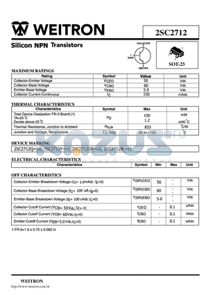 2SC2712Q datasheet - Silicon NPN Transistors