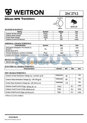 2SC2712Y datasheet - Silicon NPN Transistors