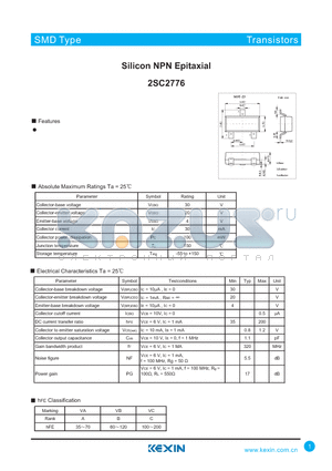 2SC2776 datasheet - Silicon NPN Epitaxial