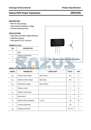 2SC2793 datasheet - Silicon NPN Power Transistors