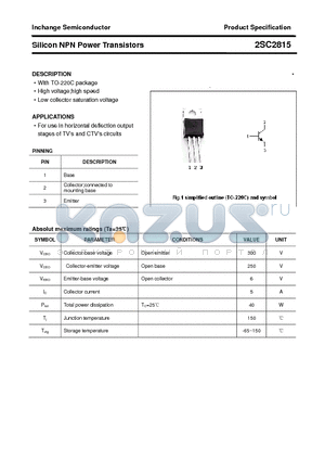 2SC2815 datasheet - Silicon NPN Power Transistors