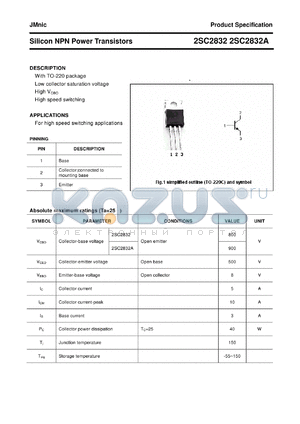 2SC2832A datasheet - Silicon NPN Power Transistors