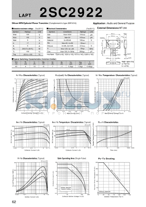 2SC2922_07 datasheet - Silicon NPN Epitaxial Planar Transistor