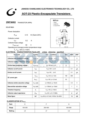 2SC3052 datasheet - TRANSISTOR (NPN)