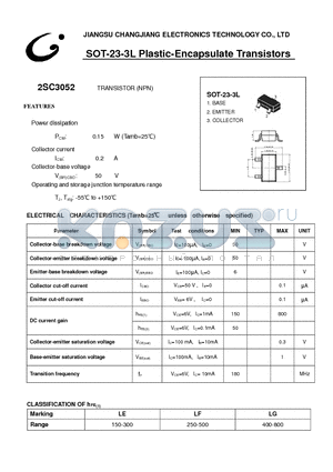 2SC3052-SOT-23-3L datasheet - TRANSISTOR (NPN)