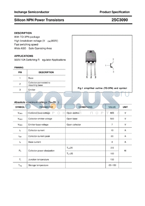 2SC3090 datasheet - Silicon NPN Power Transistors