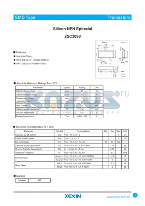 2SC3098 datasheet - Silicon NPN Epitaxial